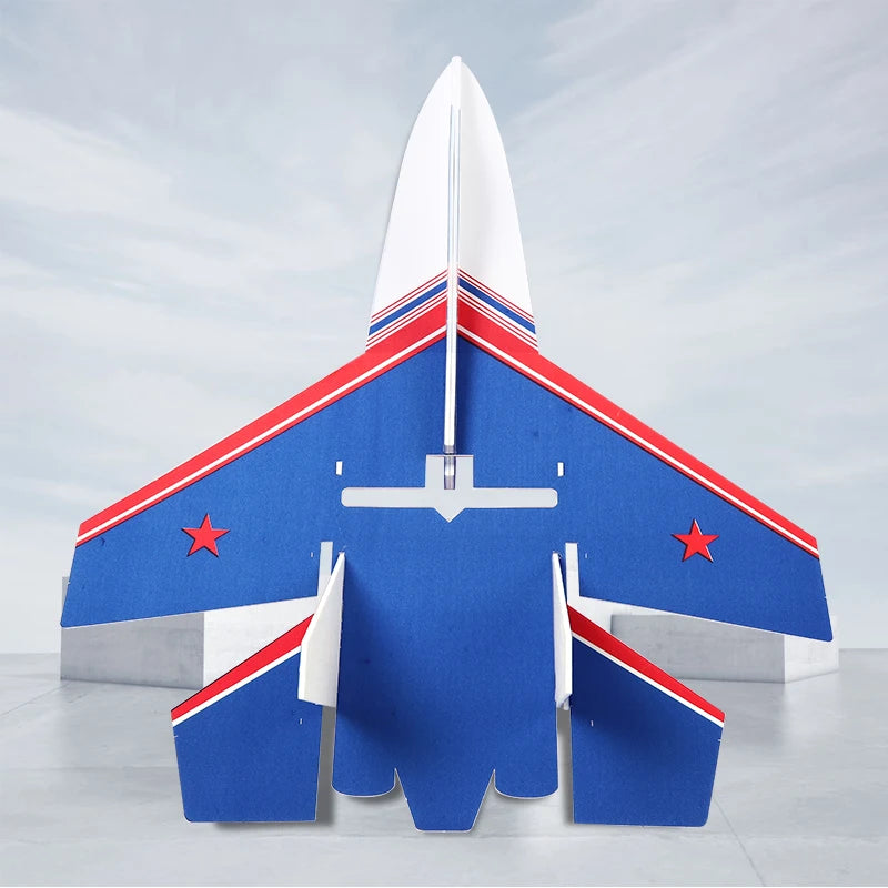 Fixed Wing Model Su27 RC Airplane With Microzone MC6C Transmitter with Receiver and Structure Parts For DIY F22 RC Aircraft