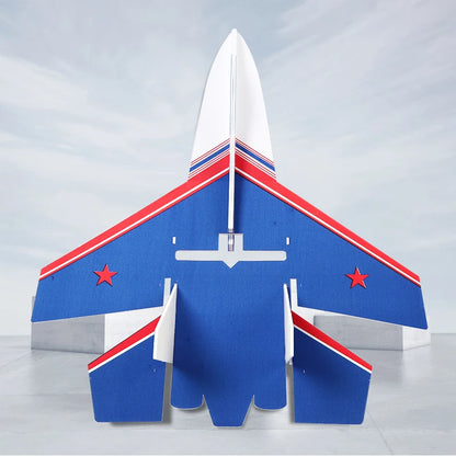 Fixed Wing Model Su27 RC Airplane With Microzone MC6C Transmitter with Receiver and Structure Parts For DIY F22 RC Aircraft