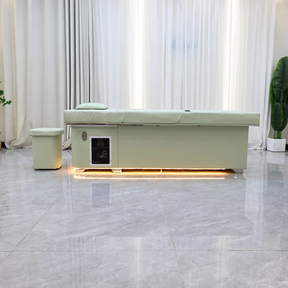 Elektrisches Lift-Shampoo-Bett, All-in-One-SPA-Salonmöbel mit Massage- und Wassercirculation, Waschbecken, Kopfbegasung und Fußbad