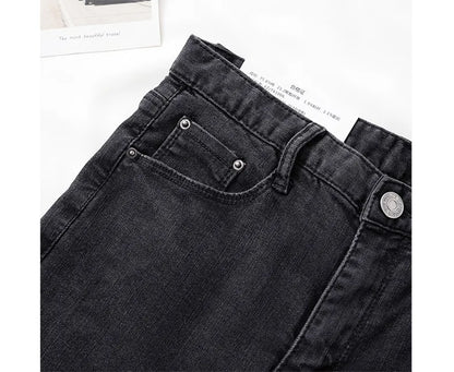 High-Waisted Slimming Jeans Women's Spring Summer New Style Outerwear Tight Fitting Elastic Waistline Legging Shoes