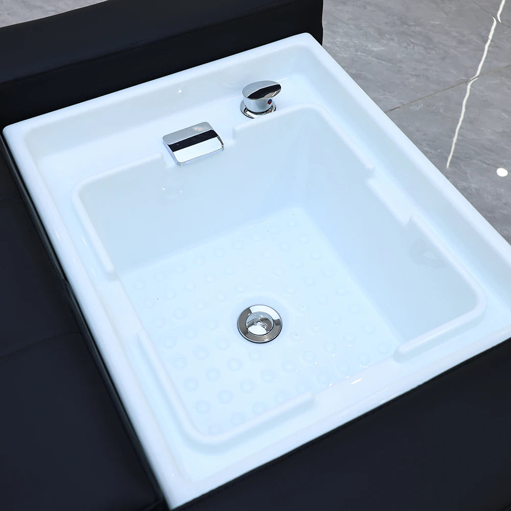 XinSheng Head SPA Salon Haarwaschbett Shampoo-Bett Thai-Massagetisch Barbershop Kommerzielle Möbel mit Fußbadbecken