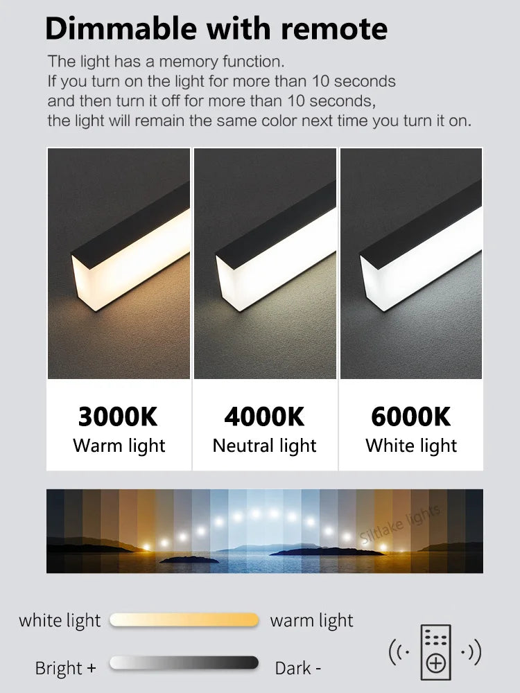 Neue Restaurant Kronleuchter moderne einfache Esszimmer Tisch Bar Lichter lange Streifen Scheinwerfer kreative Designer Pendelleuchten.