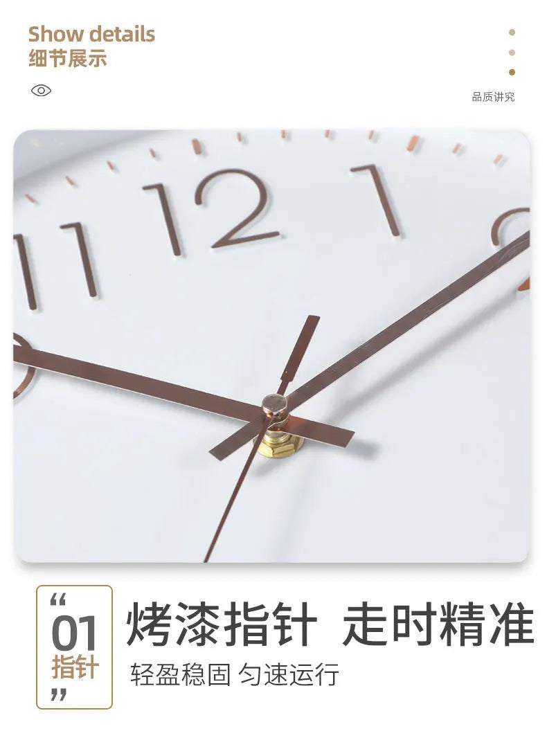 [12 Zoll 30 cm] Modische, leise, nicht tickende Wanduhr, kreative dreidimensionale Wanduhr mit digitaler Skala für Wohnzimmer und Schlafzimmer