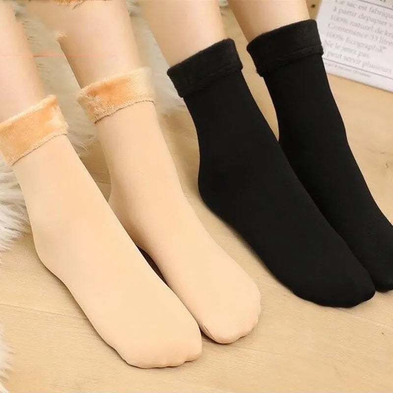 1/2/3/5/10Pairs Thermal Socks Women Winter Warm Thicken Fleece Short Socks Cashmere Wool Socks Snow Velvet Boots Home Floor Wear.