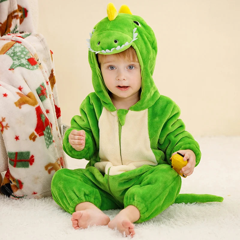 MICHLEY Winter Baby Strampler Mit Kapuze Flanell Cosplay Kleinkind Infant Kleidung Insgesamt Bodys Overall Kostüm Für Kinder Mädchen Junge.