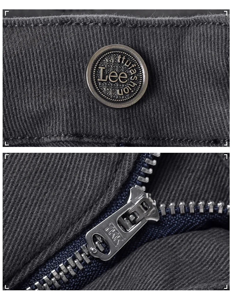 2024 herbst/Winter Neue männer Jeans Business Lose-Fit Gerade Bein Hohe Taille Baumwolle Casual Trendy hosen