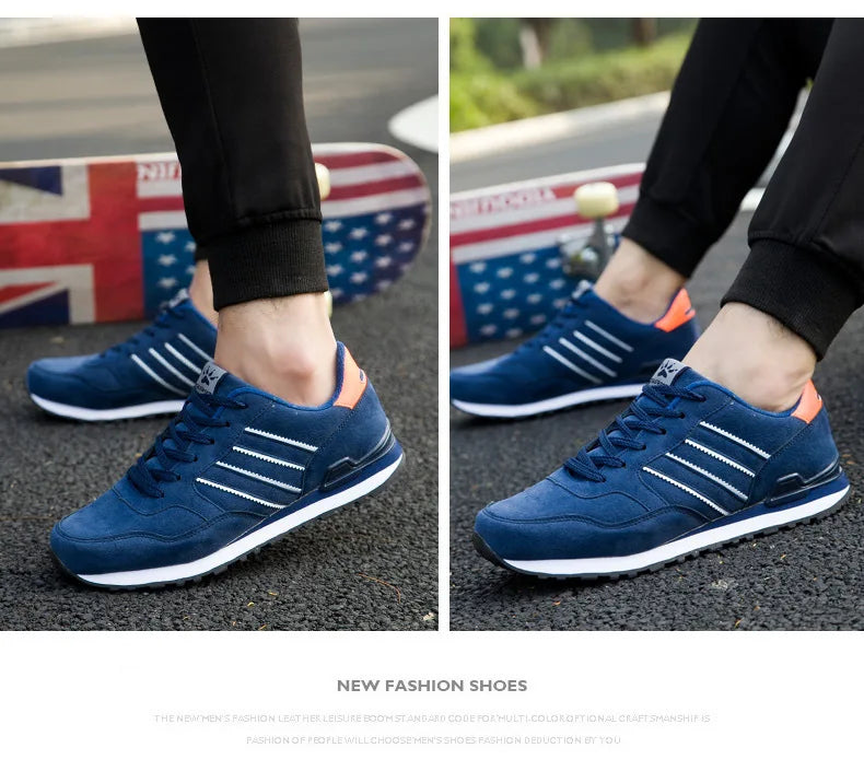 Brand Sneakers Men Outdoor Running Shoes High Quality Lace-Up Men Casual Shoes Fashion Comfortable Walking Shoes Tenis Hombres.