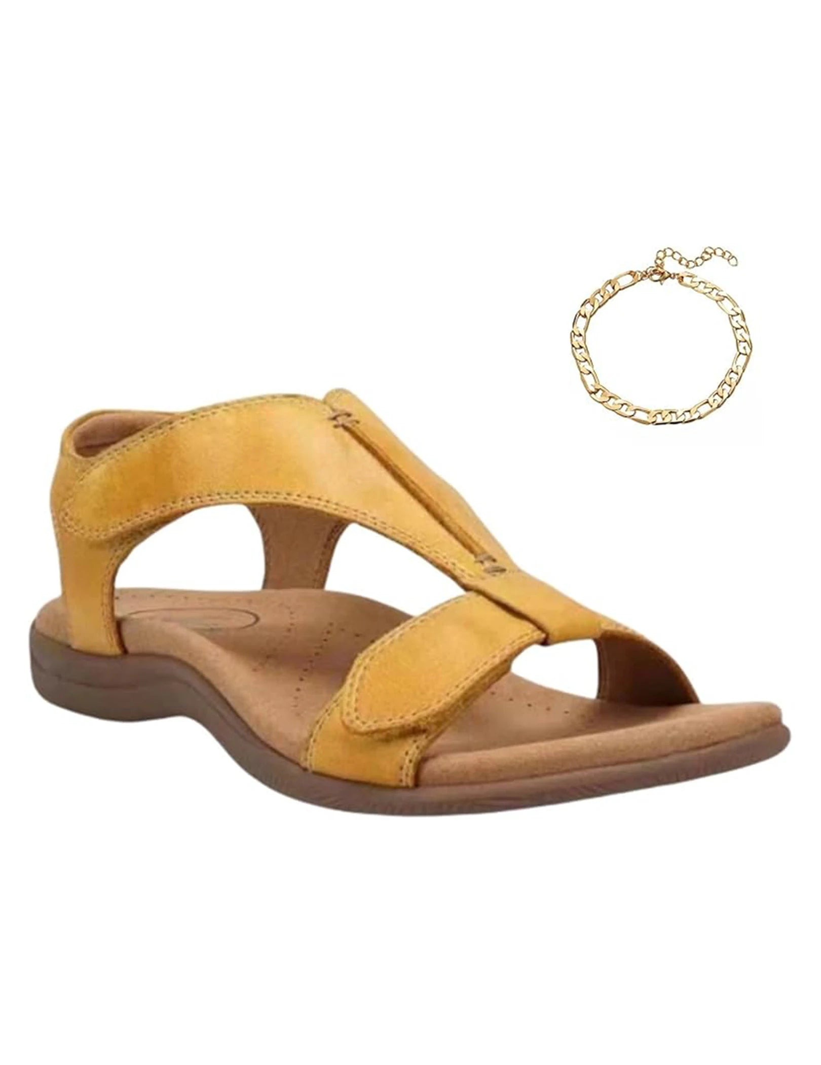 Women Arch Support Sandals Open Toe Sandals Hook and Loop Fastener Flat Sport Sandals Casual Walking Sandals for Party Vacation.