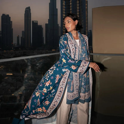 2025, Sommer-Strickjacke mit arabischem Blumenmuster für muslimische Frauen, elegante Dubai-Hijab-Abaya mit innerem islamischem Urlaubsoutfit, neues Türkei-Kleid.