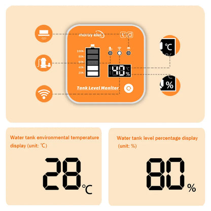 Hot Sale 5M ME202R Tuya APP Intelligent Smart Home LCD Temperature Display WIFI Submersible Water Tank Level Controller.