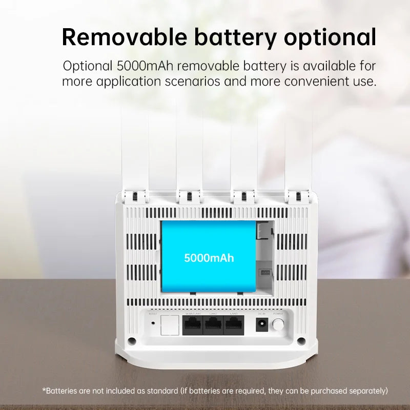 PLERY WiFi6 300Mbps 4G LTE CAT4 Outdoor Router Insert a Sim 2.4Ghz Wifi signal Router Wireless Extender amplifier plug and play.