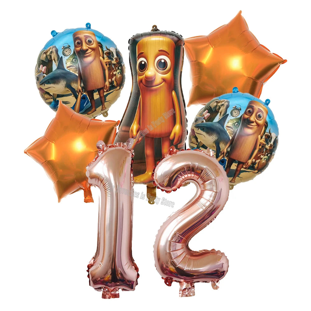 Italienisches Brainrot-Ballon-Set, Babyparty-Party-Ballon, Tralalero Tralala TungTungTungSahur-Luftballons, Dekoration, fotografische Requisite.