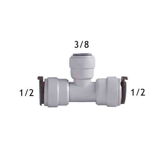 Tee Y Type RV Water Fitting Male Female Thread Quick Connection 1/2 Hose PE Pipe Connector RO Water Filter Reverse Osmosis Parts