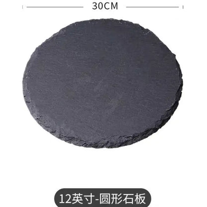 Japanese And Korean Style SLATE Plate Dessert Sushi Flat Western Food Black SLATE Plate Tableware