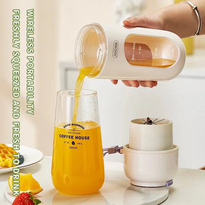 Portable Multi-function USB Wireless Juicer 12-blade Head Fast Juice Extraction 2600mAh Capacity Indoor and Outdoor Mixing Cup.