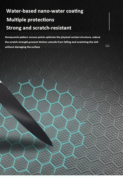 Blue Whale Arowana Multifunctional Kitchen Sink Single Bowl Nano Black Honeycomb LED Digital Display Stainless Steel for Home