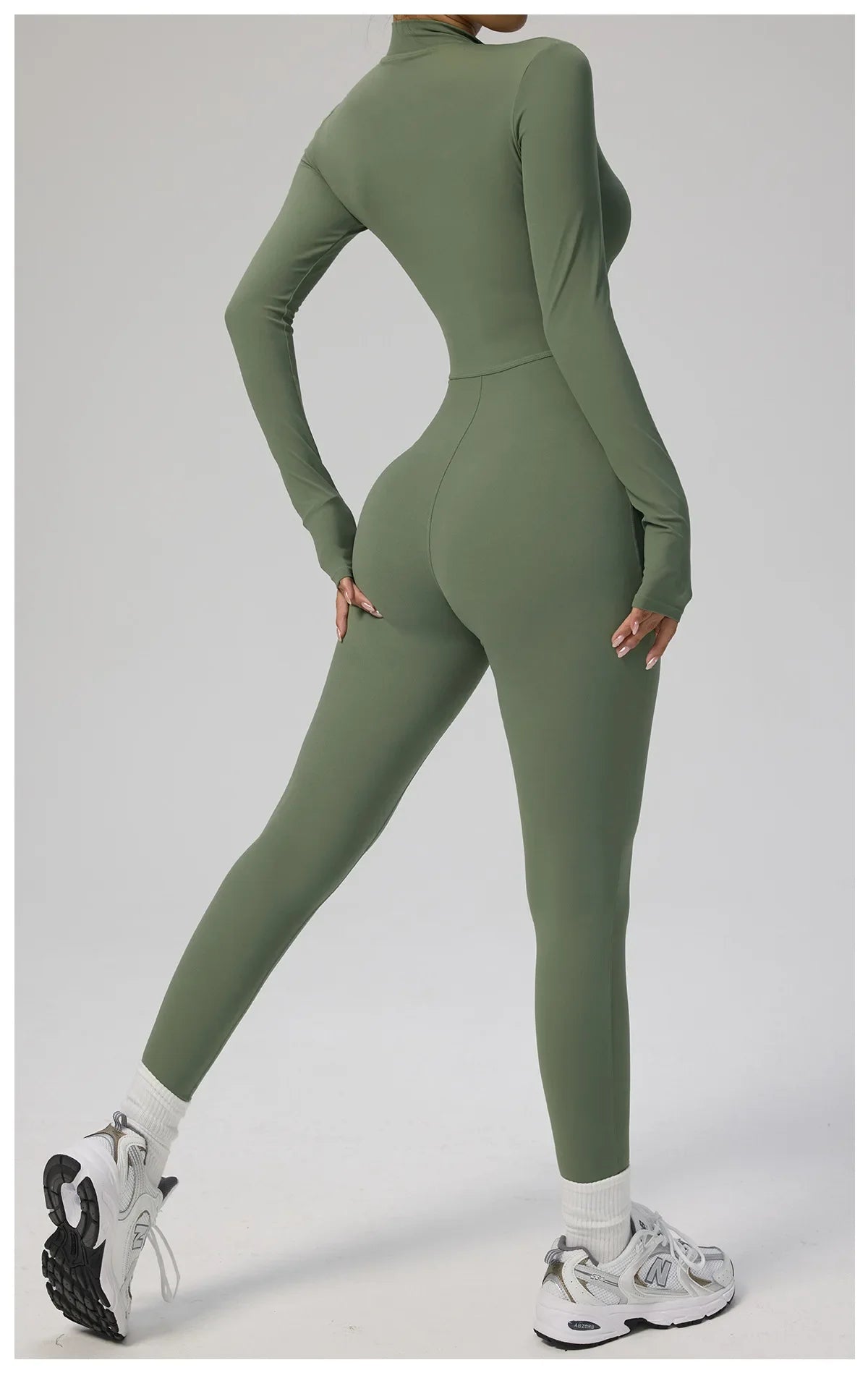 Tianyi High-Intensity Fitness Long-Sleeve Yoga Bodysuit Sensation Tight-Fitting Sportswear for Women Made in China.