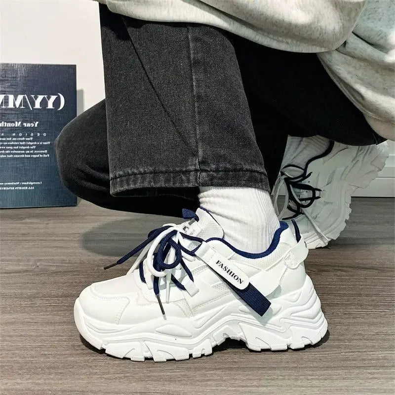 Women's Platform Sneakers 2025 Autumn Outdoor Non Slip Fashion Running Shoes Comfortable Breathable Height Increase Casual Shoes.