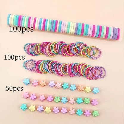 Fashion Hair Accessories for Woman Set Girls Hair Bands Set Elastic Rubber Band Children Ponytail Holder Scrunchies Kids Headwea.