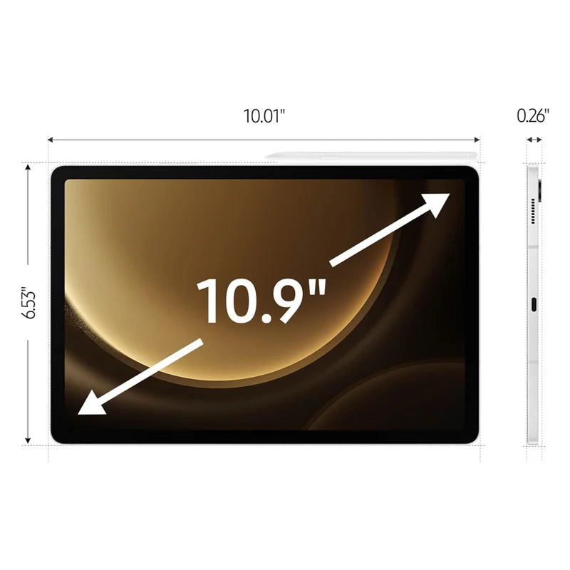Original Samsung Galaxy Tab S9 FE X510 Exynos 1380 10.9'' Display Tablet WIFI 8000mAh Battery IP68 Waterproof Android With S Pen.