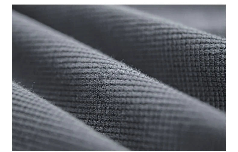 Maden Casual Gray Knitted Turtleneck Sweaters Men's Vintage 310g High Collar Waffle Pullovers Basic Fashion Black Warm Jumper.