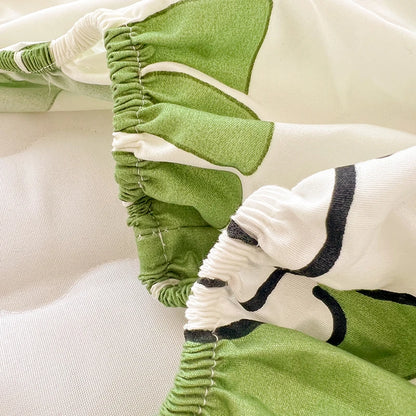 Quilted Mattress Cover For Kids Single/Double Size Rabbit Printing cubre colchón 200X220cm Anti-Mite 매트리스커버 Queen/King Size 매트리스