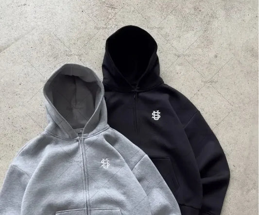 2025 European and American fashion embroidery design men clothing set Y2k street Harajuku Gothic loose couple casual tracksuit.