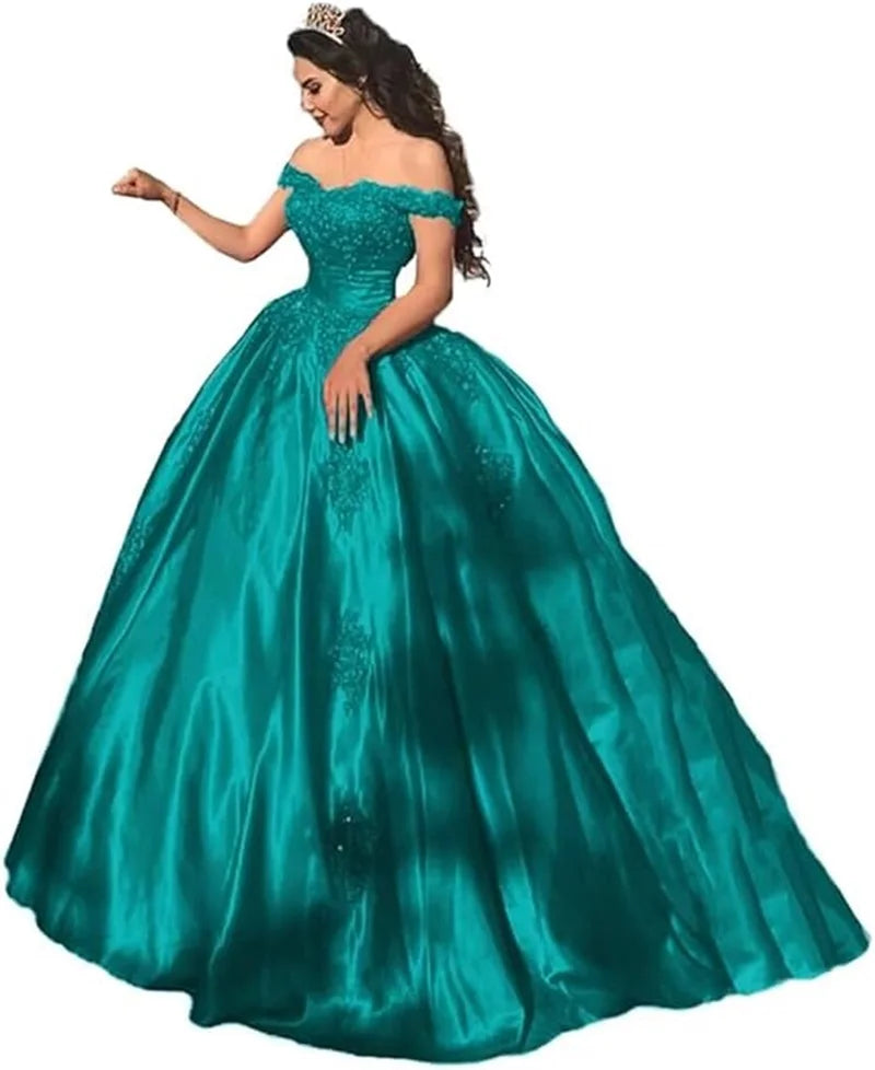 Maßgeschneiderte arabische Abendkleider, elegante rote Perlenstickerei, Spitzenapplikationen, Ballkleider, Quinceanera-Kleider, schulterfreie Partykleider.