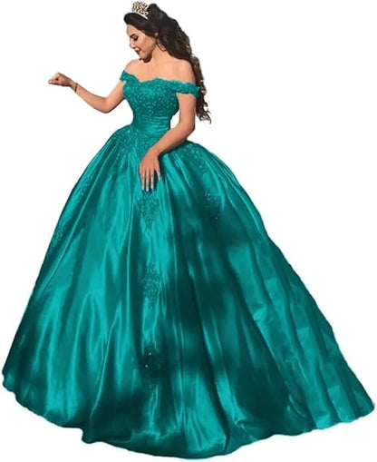 Maßgeschneiderte arabische Abendkleider, elegante rote Perlenstickerei, Spitzenapplikationen, Ballkleider, Quinceanera-Kleider, schulterfreie Partykleider.