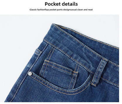 Tall Men Denim Pants Fleece Thick Warm Winter Stretch Jean Male Extra Long Length Leg Trouser 115cm 190cm Black Skinny Thin Slim