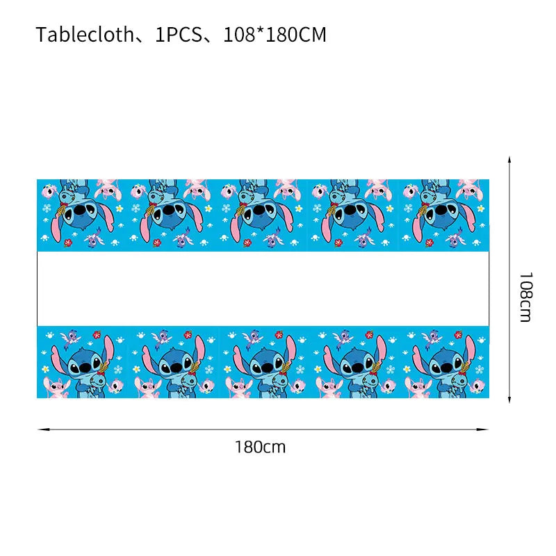 Disney Stich Geburtstag Dekorationen Einweg Geschirr Teller Serviette Stroh Tischdecke Folie Ballon Party Liefert Kinder Geschenke