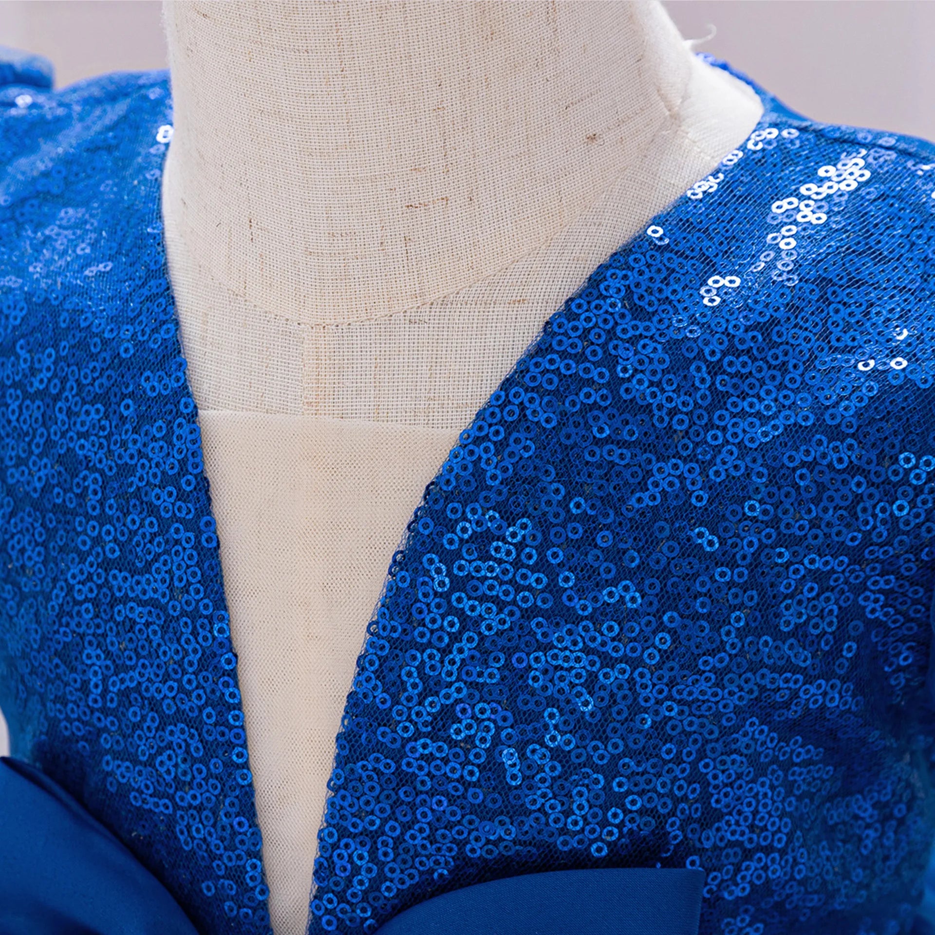 Kinder Abendkleid Pailletten Puffärmel Prinzessin Kleid Mesh Puffed Kleid Geburtstag Party Host Kleid.