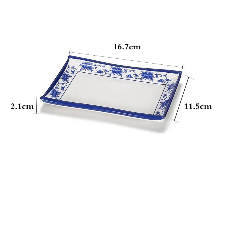 1pc Food Grade Plastic Dinner Plates Chinese Melamine Plastic Is Not Easy To Break Rectangular Plate Restaurant Kitchen Supplies.