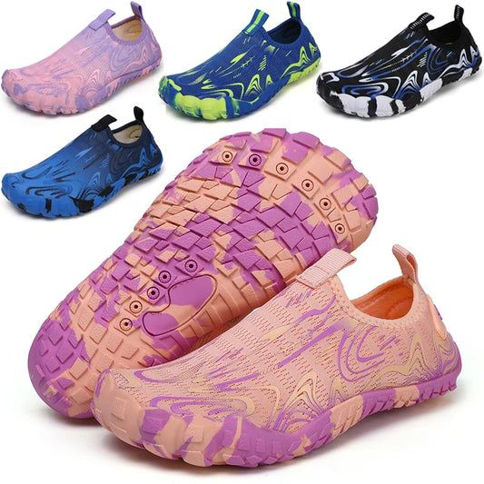 Kids Students Barefoot Quick-Drying Beach Swimming Aqua Shoes Boys Girls Fitness Running Shoes Summer Parent-child Water Shoes.