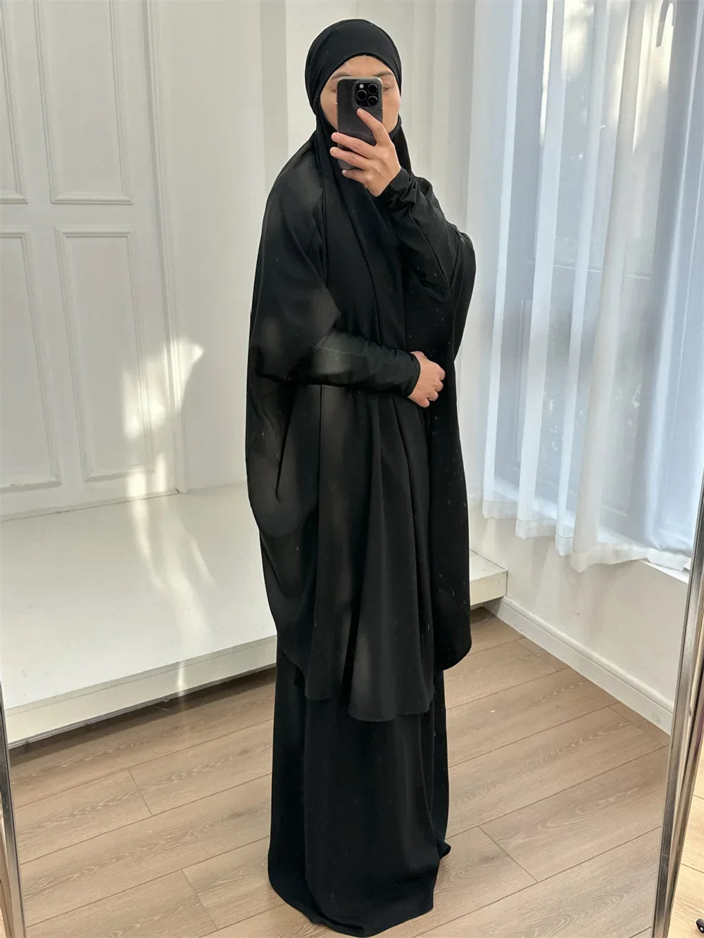 Autumn 2 Pcs Set Ramadan Eid Modest  Abaya Women Muslim Dress Hijab Kaftan Robe Femme Musulmane Islam Clothing Caftan Kebaya