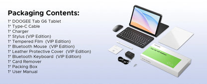Doogee Tab G6 Tablet Pc 11 Inch Android 15 30Gb Ram(6+24) 256Gb Rom 8000Mah Battery Dual Speakers Support Widevine L1 Tablet Pc