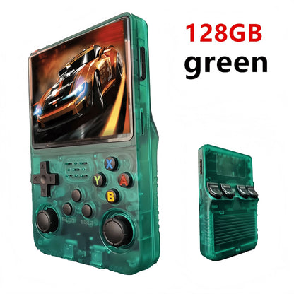 Retro R36S Handheld Video Game Console 3.5 Inch IPS Screen 128GB Preloaded Games Portable Pocket Player Linux System