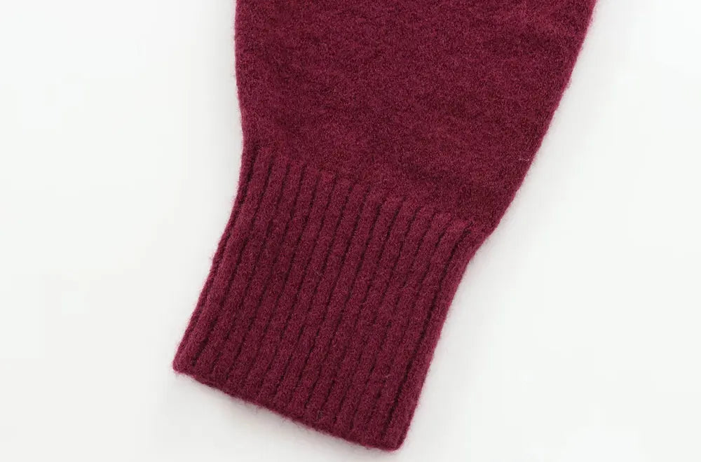 TRZA-Damen Soft Touch Übergroßer Strickpullover, O-Ausschnitt, lange Ärmel, weibliche Pullover, schicke Tops, Mode.