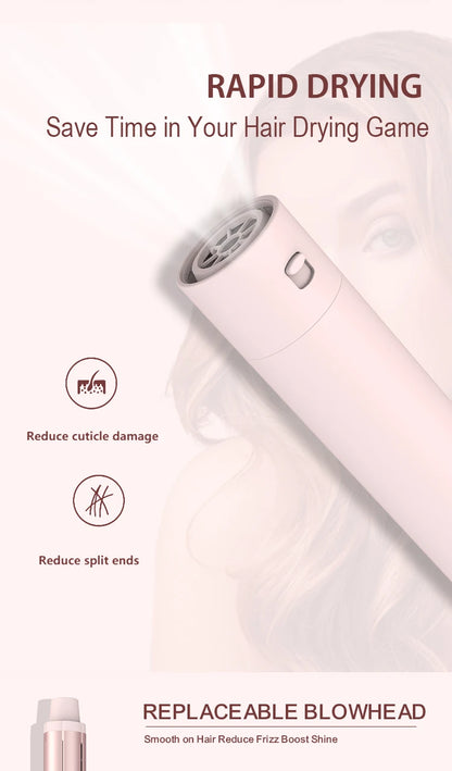 5in1 Hair Dryer Brush Curling Iron Hair Dryer Detachable Auto Wrap Curlers Fast Drying Electric Styling Hair Blower Brush.