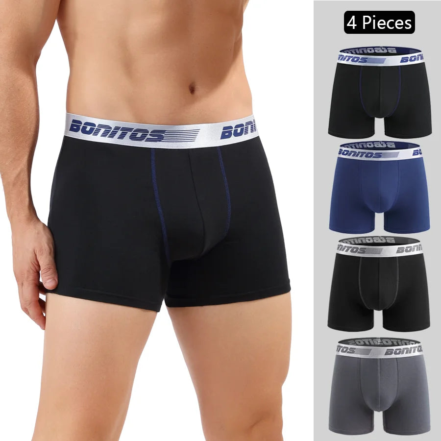 4 stücke Boxer Shorts Schlüpfer der Männer Homme Unterhose Boxershorts Unterwäsche für Mann Baumwolle Männliche Paar Sexy Set Calecon Lot weiche Box