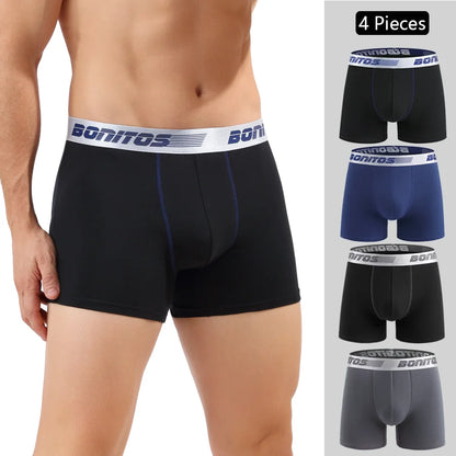 4 stücke Boxer Shorts Schlüpfer der Männer Homme Unterhose Boxershorts Unterwäsche für Mann Baumwolle Männliche Paar Sexy Set Calecon Lot weiche Box
