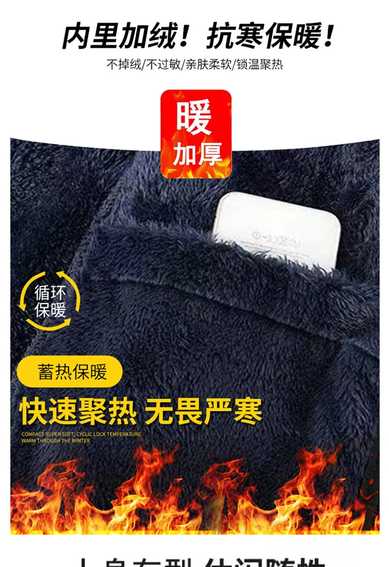 Men's Polar Fleece Jacket Winter Windproof Stand Collar Coat Zip-Up Thermal Fleece Lined Coats Casual Warm Outwear Men Clothing.