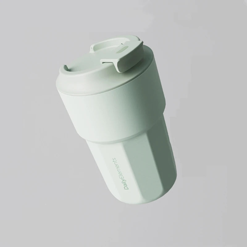 New Youpin Daily Element Portable Water Cup Coffee Mug 316 Stainless Steel Safety Seal 420ml Cold Storage Thermos Cup Mouth Snap.
