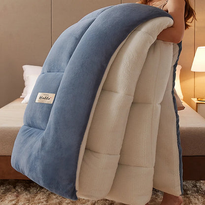 Lamb wool  - et winter thickened quilt super warm 5kg thick comforter winter spring autumn single double milk velvet  - et.
