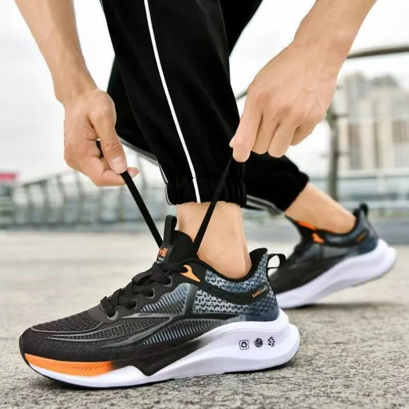 Outdoor Men Running Shoes Breathable Male Casual Walking Sneakers Lightweight Sport Shoes Comfortable Athletic Training Footwear.