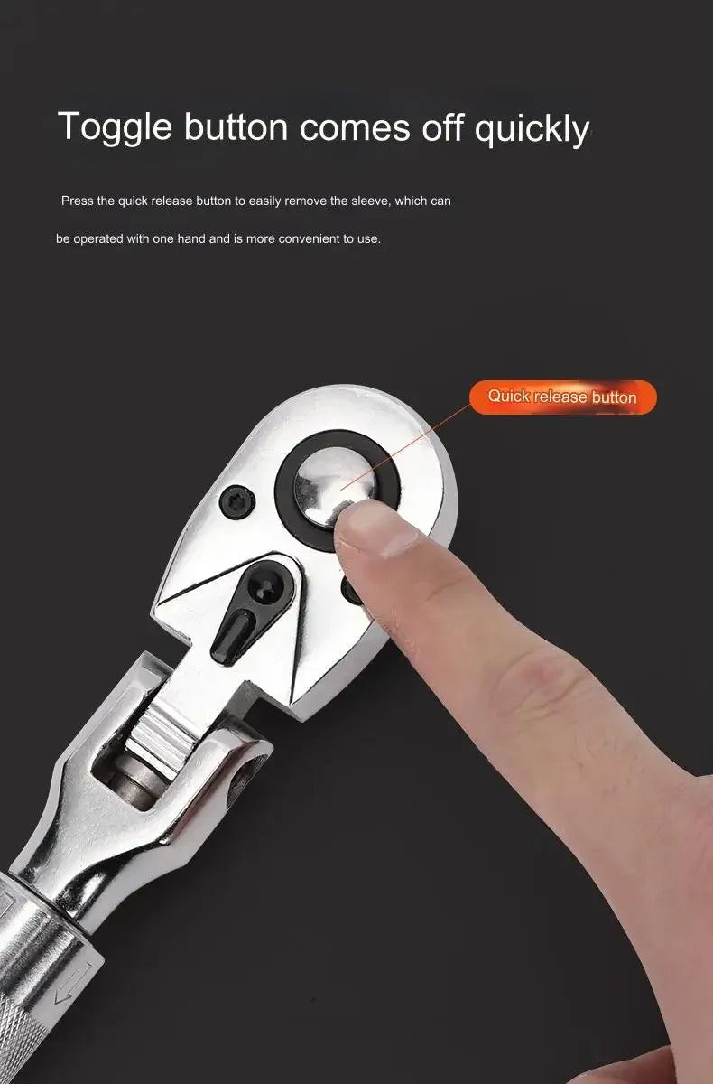 1/4 1/2 3/8 72-Zahn-Ratschenschlüssel aus Kohlenstoffstahl, automatischer Schnellspannschlüssel, multifunktionales Handwerkzeug