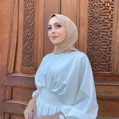 Ramadan Linen Abaya Dubai Turkey Islam Muslim Modest Dress Kaftan Prayer Clothes For Women Kebaya Robe Arabe Femme Musulmane.