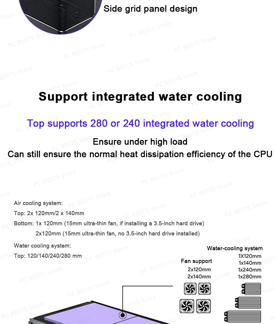 Cooler Master Magic Cube NR200P V3 Computer Case Small Chassis Supports Aluminum Alloy ITX Portable Desktop Host Case.