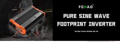 FCHAO Pure Sine Wave Inverter 12V 24V 48V To 220V 230V LCD Display Auto Accessories Power Converter For Home Camping  And RV.