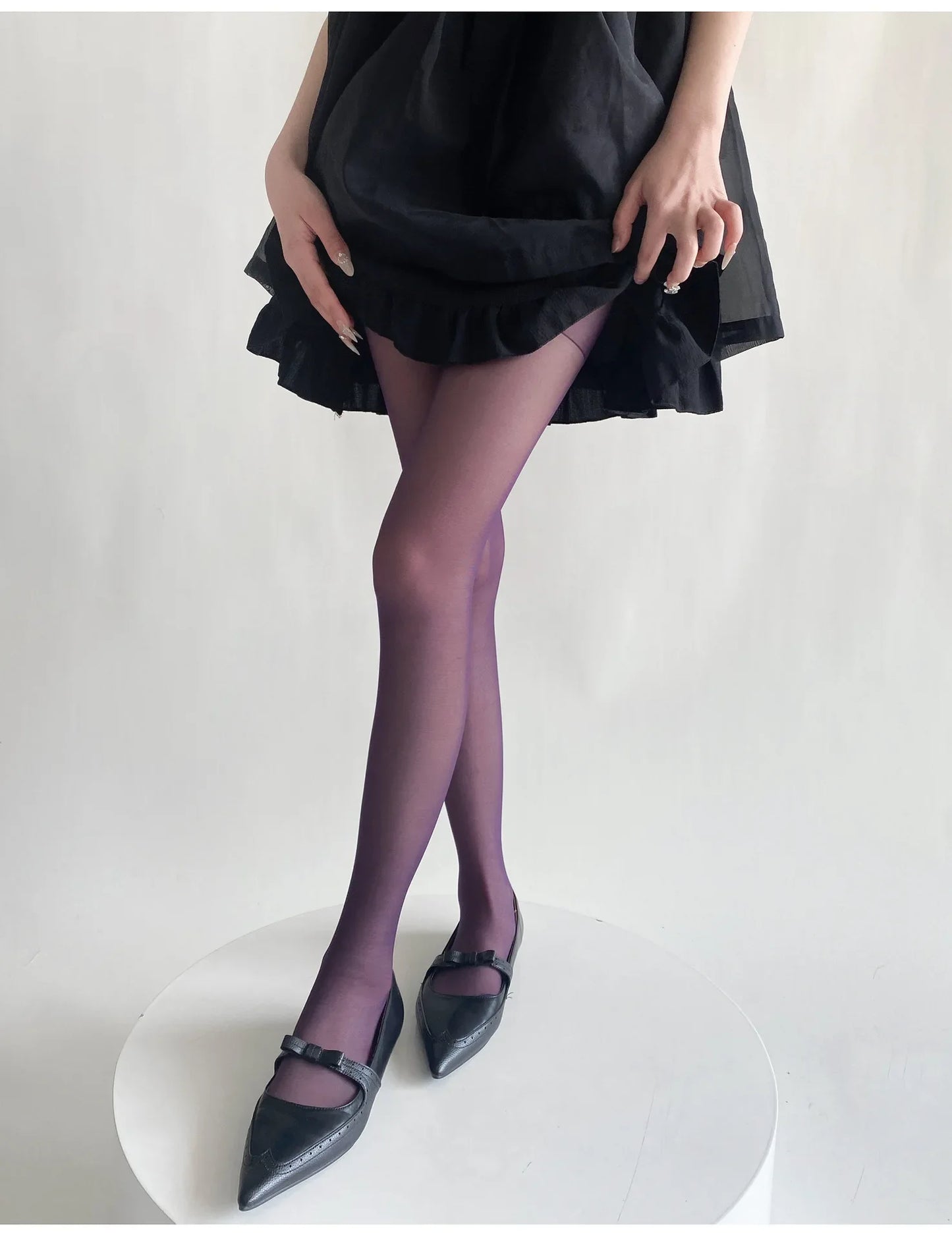 Blue Green Ultra-thin Nylon Thigh High Stockings Pantyhoses Women Sexy Women Tights Velvet Sexy Lingeries Hosiery Body Stockings